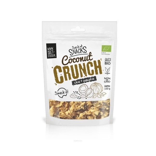 Bio Kokosowy Crunch z Chia i Pestkami Dyni 150 g