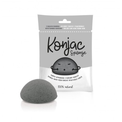 Gąbka do Twarzy Konjac Czarna