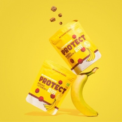 Bio Vegan Bites PROTECT owocowe kostki - banan 120 g