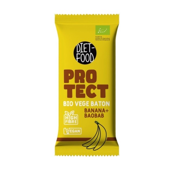 Bio Wegański Batonik PROTECT - bananowy z baobabem 35 g
