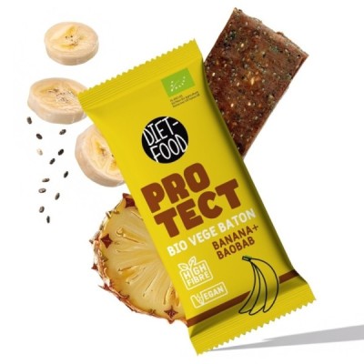 Bio Wegański Batonik PROTECT - bananowy z baobabem 35 g