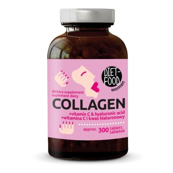 Kolagen z kwasem hialuronowym i witaminą C 150 g - ok. 300 tab.