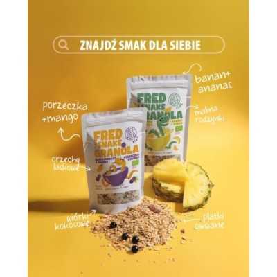 Bio Granola Fred The Snake - Ananas i Banan 200 g