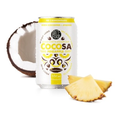 Cocosa Woda Kokosowa Niegazowana z sokiem z Ananasa NFC 330 ml (kaucja)